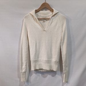 Banana Republic Cotton Blend Nautical Sailor Cream Knit Sweater Size XS